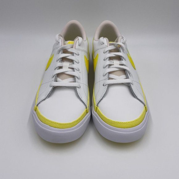 Nike Court Legacy White / Yellow Womens Shoes - Picture 3 of 8